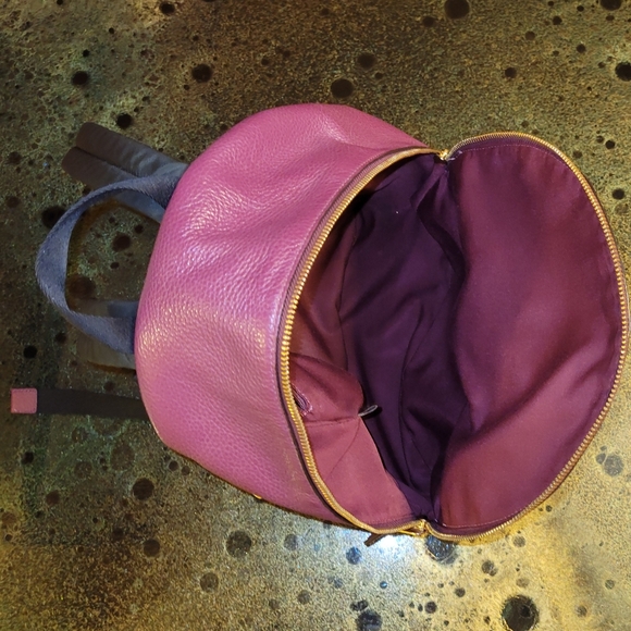 Coach Jes Berry Multi Pebbled Leather Small Backpack Varsity Stripe F89167 - Picture 10 of 16